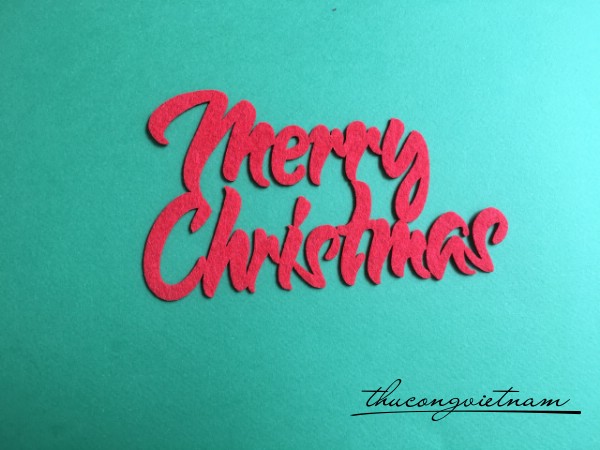 Chữ Merry Chirstmas mẫu 6 - 15cm