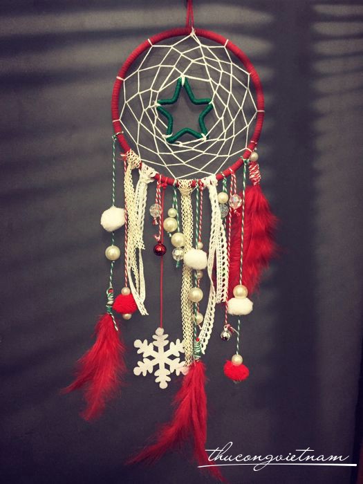 Vòng dreamcatcher phong cách giáng sinh mẫu 1