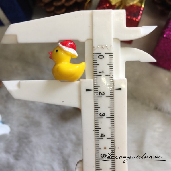 Mô hình vịt đội nón ông già noel 1.5cm