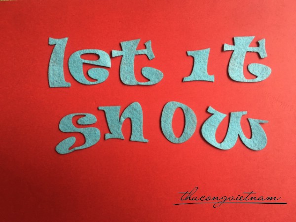 Chữ Let it snow mẫu 1 size nhỏ