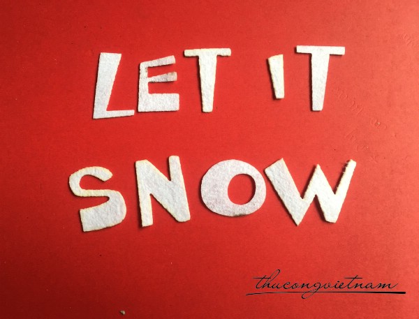 Chữ Let it snow mẫu 2 size nhỏ