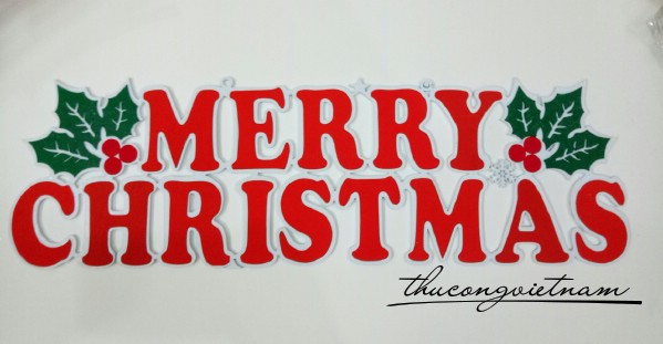 Chữ Merry Chirstmas mút 30 cm