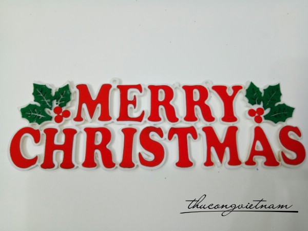 Chữ Merry Chirstmas mút 20 cm