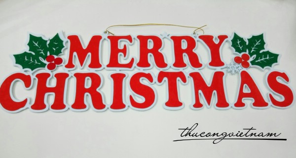 Chữ Merry Chirstmas mút 60 cm