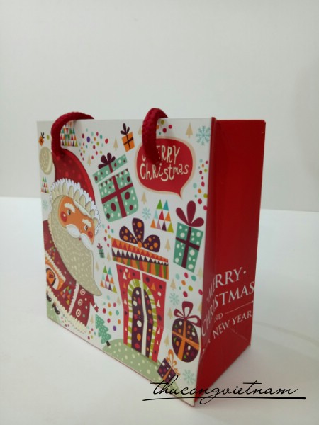 Túi giấy giáng sinh mẫu 1 size 21x20.5x11cm