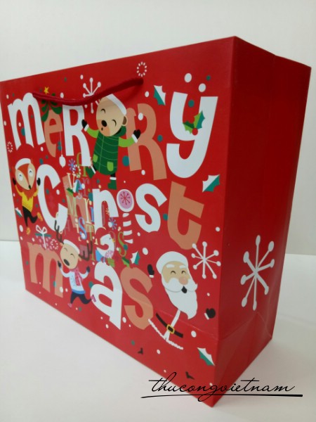 Túi giấy giáng sinh mẫu 2 size 30x12x27cm