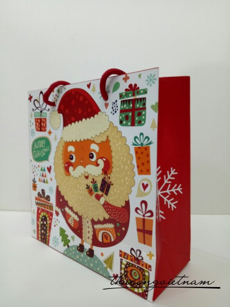 Túi giấy giáng sinh mẫu 4 size 21x20.5x11cm
