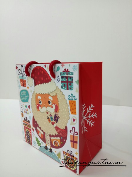 Túi giấy giáng sinh mẫu 4 size 16x9x16cm
