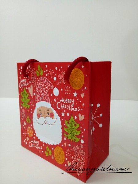 Túi giấy giáng sinh mẫu 6 size 16x9x16cm