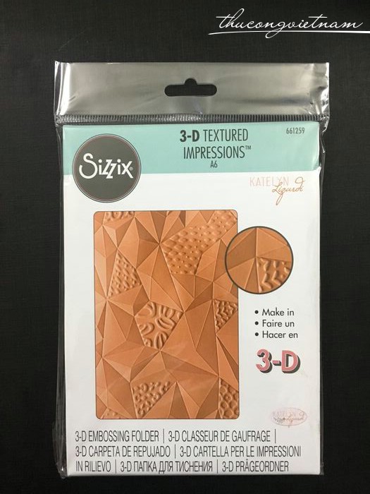 T4030002-661259-Khuôn cắt Sizzix 3D mẫu Jumbled Triangles 