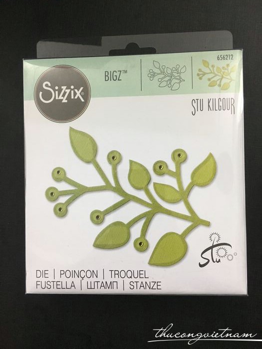Branch Leaves  - T4010003-656212-Khuôn cắt Sizzix Bigz Die Branch W/Leaves 
