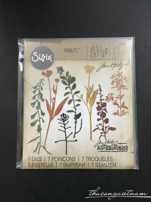 661808-Khuôn cắt Sizzix Thinlits Wildflowers