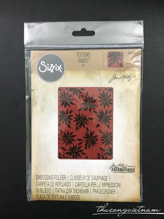 662433 - Khuôn Embossing Folder mẫu Poinsettias