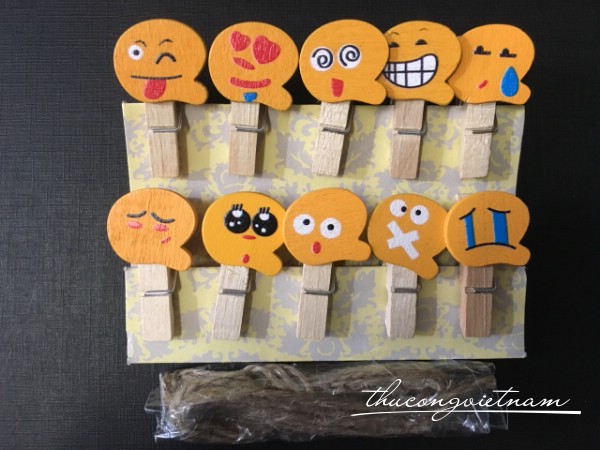 Kẹp gỗ hình emoji
