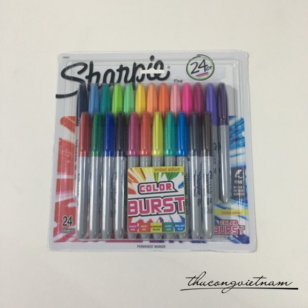 Bộ bút Sharpie 24 màu ngòi bút to