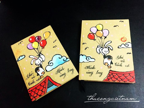Sổ vẽ tay Thỏ và Cánh cụt