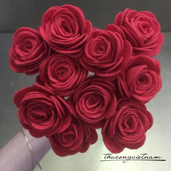 Hoa hồng nỉ màu đỏ