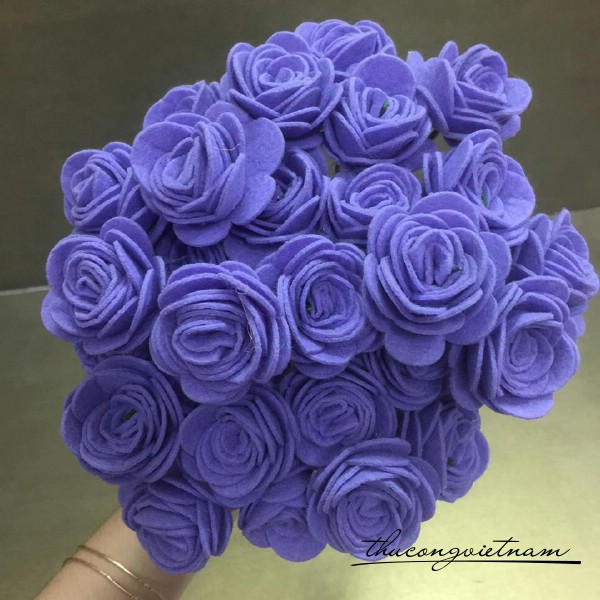 Hoa hồng nỉ màu tím nhạt