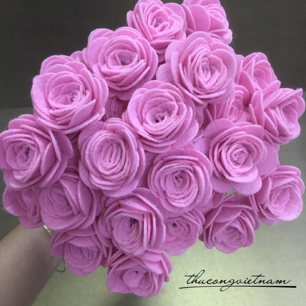 Hoa hồng nỉ màu hồng nhạt