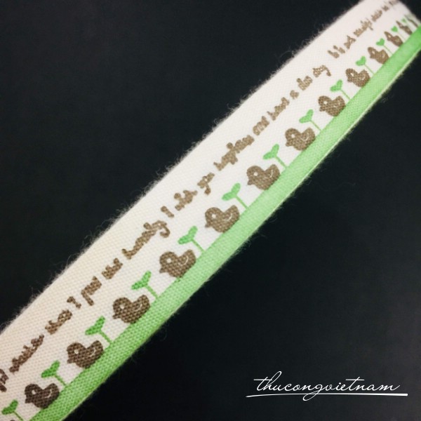 Ruy băng cotton in hình chú vịt