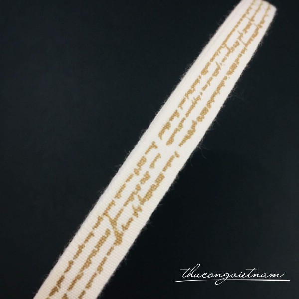 Ruy băng cotton in chữ mẫu 2