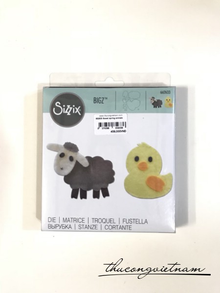 662633-Khuôn cắt Sizzix Bigz Die Sweet spring animals