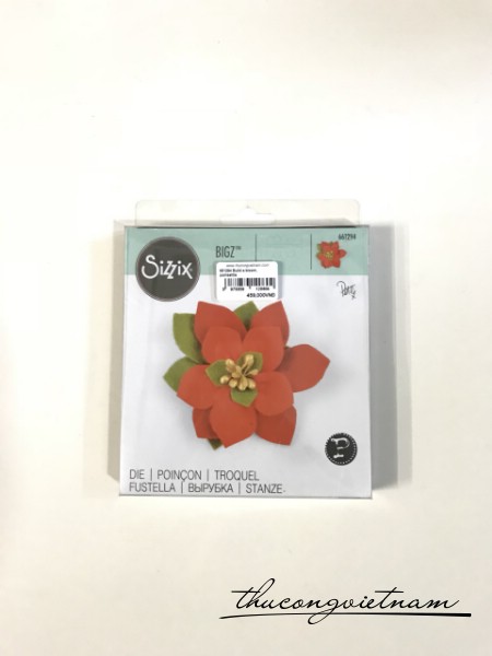 661294-Khuôn cắt Sizzix Bigz Die Build a bloom, poinsettla