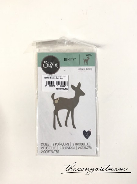 661786-Khuôn cắt Sizzix Thinlits Cute deer