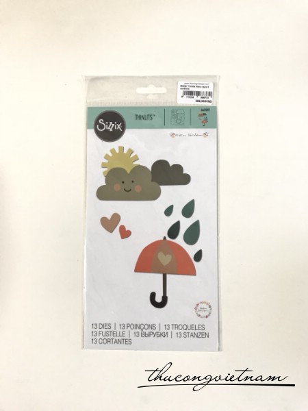 662097-Khuôn cắt Sizzix Thinlits Rainy days & sunshine