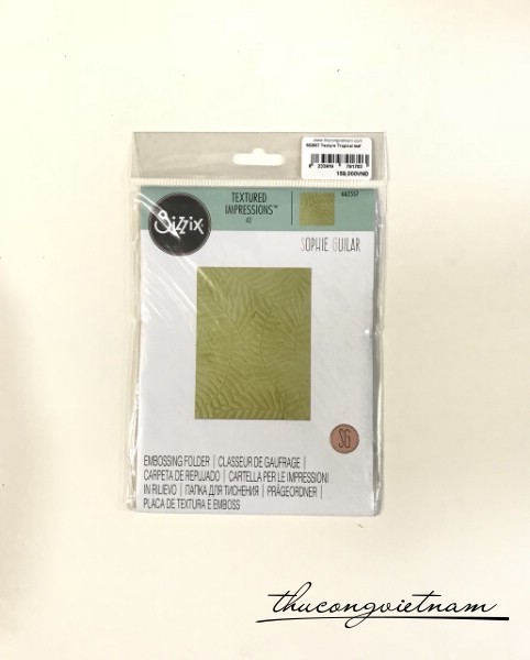 662557-Khuôn cắt Sizzix Embossing Folder Tropical leaf