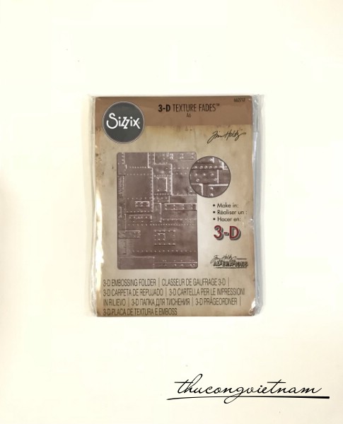 662717-Khuôn cắt Sizzix Embossing Folder 3D Foundry