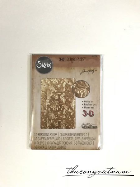 662716-Khuôn cắt Sizzix Embossing Folder 3D Botanical