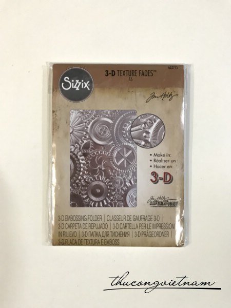 662715-Khuôn cắt Sizzix Embossing Folder 3D Mechanics