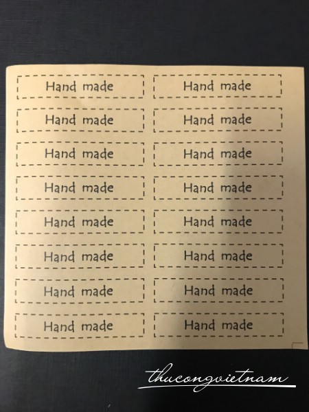 Sticker handmade kraft viền tròn