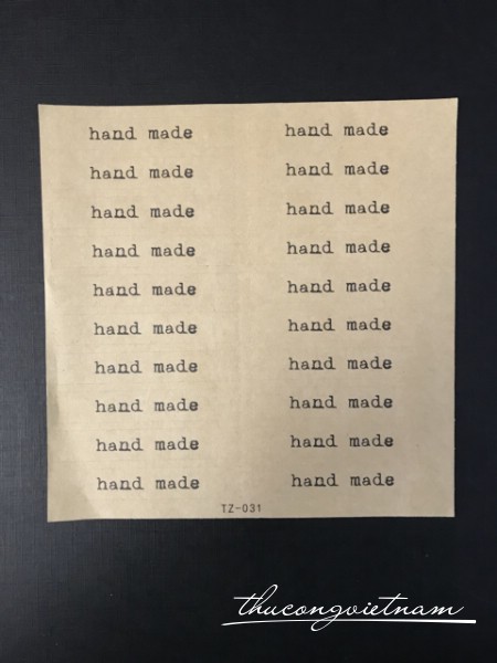 Sticker handmade kraft viền răng cưa