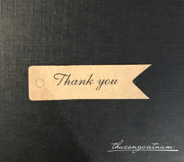 Tag kraft hình đuôi cá Thank You