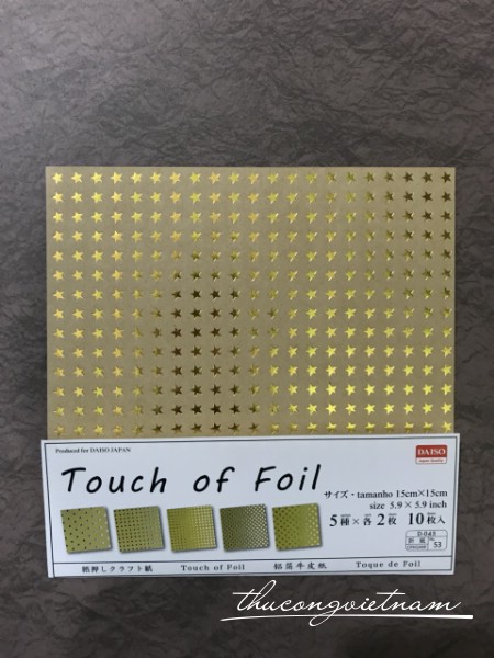 Giấy origami touch of foil 10 tờ