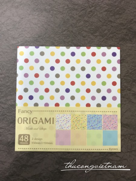 Giấy origami marble and stripe 48 tờ