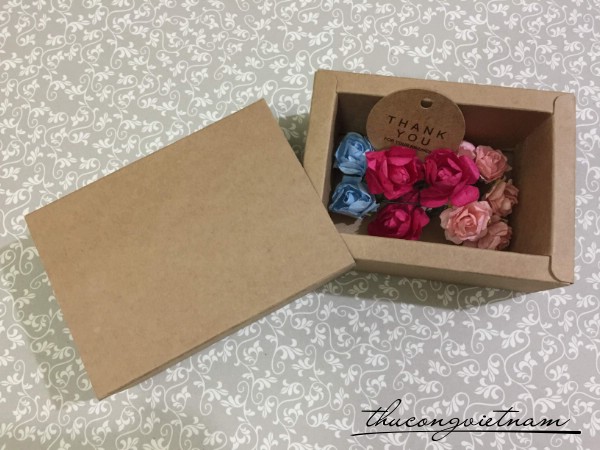 Hộp quà kéo giấy kraft M2 15x10x2cm