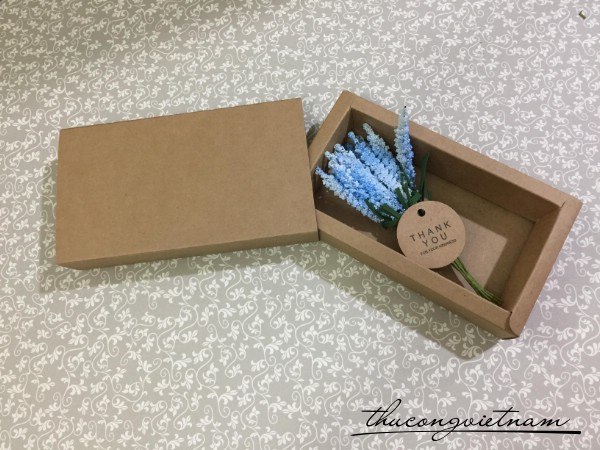 Hộp quà kéo giấy kraft 15x8x4cm