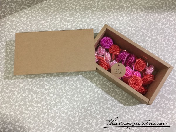 Hộp quà kéo giấy kraft M7 25x8x6.5cm
