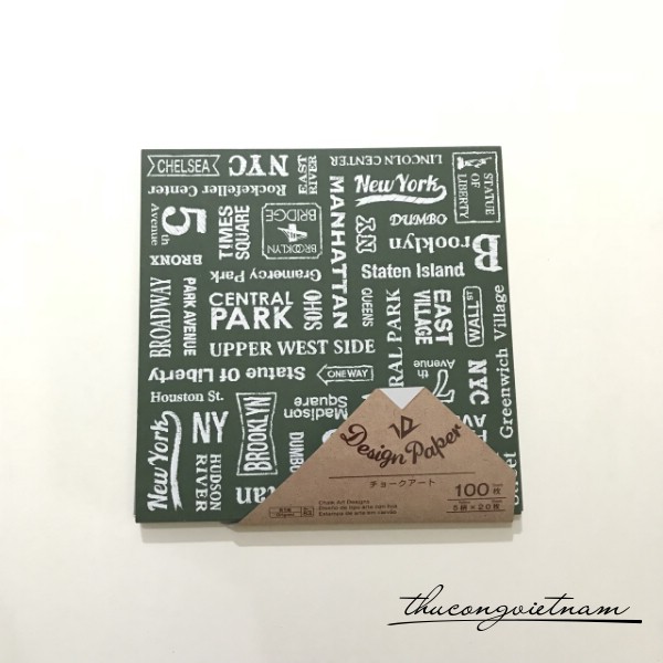 Giấy origami design paper chalk art designs 100 tờ
