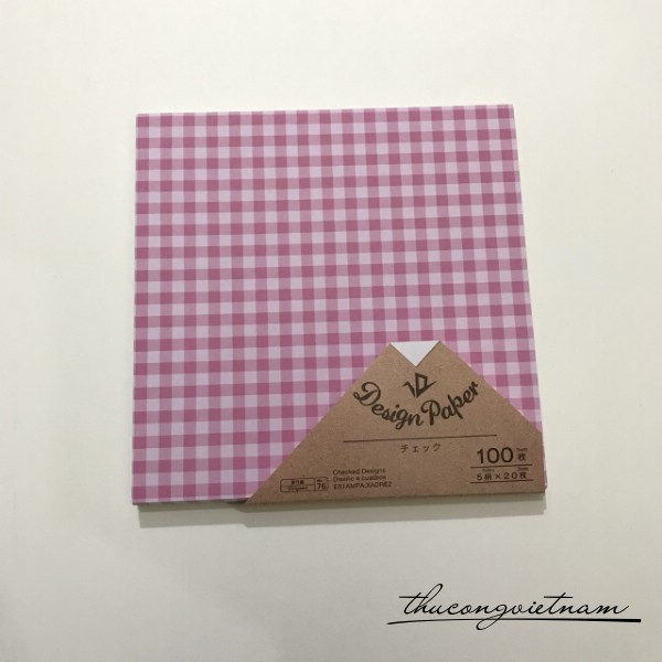 Giấy origami design paper checked designs 100 tờ
