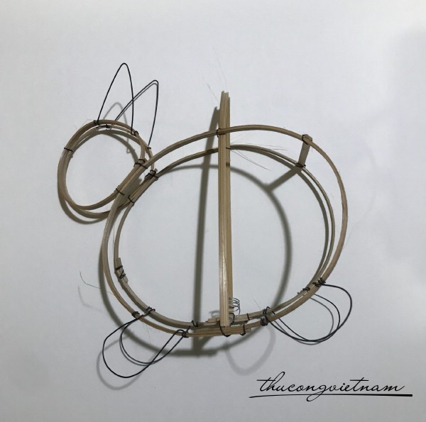 Khung lồng đèn thỏ 25cm